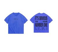 Charli XCX Unisex-Adult Offical Merch I'm Your Number One T-Shirt, Blue, Medium