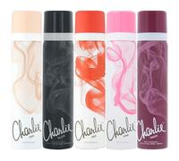 Charlie 5 Body Spray Bundle Giftset for Women - Includes 75ml Chic, Black, Pink, Touch & Red Fragranced Body Sprays - Long-Lasting Fresh Scent Collection Ideal for Everyday Use or Gifting