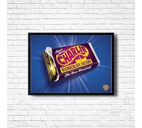Charlie and the Chocolate Factory Poster Print, Musical Print, A4 A3 West End Broadway Theatre Show, Wall Art Deco Special Canvas West End Print, London theatre art frame options (A4 Framed (Black))