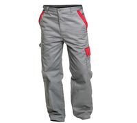 'Charlie Barato H13705 Builders Work Trousers Sweat Life/58 Dungarees Grey/Red, 58 cm
