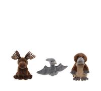 Charlie Bears 5" Cuddle Cubs Platypus, Elk and Pterodactyl Plush Bear
