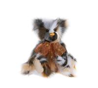 Charlie Bears Buddleia the Plush Teddy Bear, 36 cm, Orange, Black, Grey, White, Ages 3+
