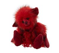 Charlie Bears Fire Elf | Monsterology Series Plush Collectable Fantasy Mythical Character | Five-Way Jointed, Handmade, Red Plushie