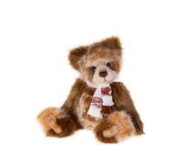 Charlie Bears - Gingerbread Cookie | Plush Collection Teddy Bear, Winter Attire, Scarf, Brown Plush Bear, Handmade, Collectable, Fully Jointed, Ages 3+