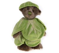 Charlie Bears - Gustus Veggie Plot Series, Brown Plush Teddy Bear, Vegetable Costume Bear, Brussel Sprout, Handmade, Collectable, Fully Jointed