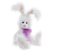 Charlie Bears Nikini | Soft Plush White Jointed Bunny Rabbit Collectable Gift for Adults and Children aged 3 years and up