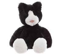 Charlie Bears Puddy Kitten | Bear & Me Raven Black Small Plushie Cat for Children and Adults