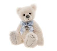 Charlie Bears Snowden - Snowy Cream Plush Teddy Bear Collectors Item, Five-Way Jointed, Suitable for ages 3 years and up, Winter Themed
