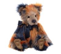 Charlie Bears Wilkinson Collectable Soft Jointed Teddy Bear Orange and Blue Plush Gift