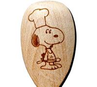Charlie Brown Snoopy Woodstock Inspired Wooden Baking Spoon Wood Cooking Baker Present Gift Fan (Snoopy Baker)