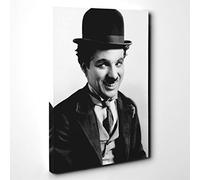 Charlie Chaplin (1) Canvas Print | Gallery Wrapped 30mm Frame Wall Art | 30x20 inches | Ready to Hang | Modern Picture | Living Room Bedroom Lounge Office