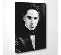 Charlie Chaplin (2) Canvas Print | Gallery Wrapped 30mm Frame Wall Art | 30x20 inches | Ready to Hang | Modern Picture | Living Room Bedroom Lounge Office
