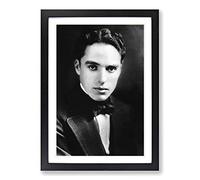 Charlie Chaplin (2) Framed Print | A2 Oak Framed Wall Art | Ready to Hang | Modern Nature Picture | Living Room Bedroom Lounge Office