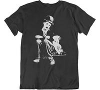 Charlie Chaplin Actor Funny Movie T-Shirt Unisex Adult Men Tee Gift Black