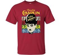 Charlie Chaplin City Lights Silent Film Tramp Comedy Dog's Life G500 Gild Colour7 Mens t Shirt Red