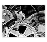 Charlie Chaplin, scene from "Modern Times" Poster 18 x 13 cm Wall art Wall decor