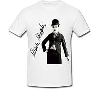 Charlie Chaplin Signature T-Shirt XXL White