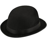 Charlie Chaplin Unisex Black Velour Bowler Hat Fancy Dress Accessory