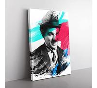 Charlie Chaplin V2 Canvas Wall Art Print 30x20 Inch | Ready to Hang, Gallery Wrapped, Fade-Resistant Inks, Securely Packaged, UK Made
