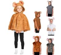 Charlie Crow Brown fur Mouse Cape Toddler Costume for kids 3-5 Years.