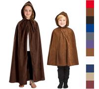 Charlie Crow Dark Brown Cloak or cape with hood for Kids 7-9 years