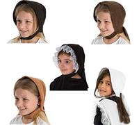 Charlie Crow Dark Brown Historical Bonnet for kids one size fits all.