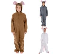Charlie Crow Mouse Costume for kids Grey, Brown and White | Four Sizes | 3-11 Years (Brown 7-9 Yrs)
