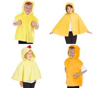 Charlie Crow Suede Chicken cape costume for kids. One Size. Fits 3-8 Years.