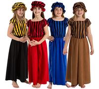 Charlie Crow Tudor, Elizabethan / Medieval costume for kids. Red & Black. 7-9 yrs.