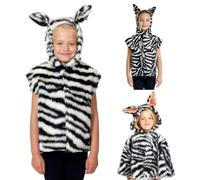 Charlie Crow Zebra suede tabard costume for kids one size 3-8 Years.