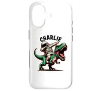 Charlie Dabbing Astronaut on a Dinosaur Cartoon Case for iPhone 17