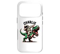 Charlie Dabbing Astronaut on a Dinosaur Cartoon Case for iPhone 17 Pro