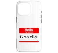 Charlie, Hello My Name is Name Tag, Badge Case for iPhone 16 Pro
