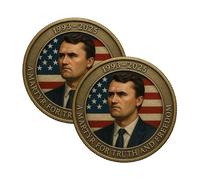 Charlie Kirk 1993-2025 Memorial Coins, Comemorative RIP CharlieKirk Memorial, Truth & Freedom Tribute, Collectible Souvenir Memorials Coins(2pcs)