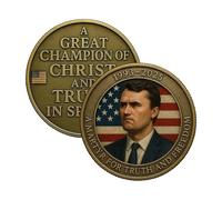 Charlie Kirk 1993-2025 Memorial Coins, Comemorative RIP CharlieKirk Memorial, Truth & Freedom Tribute, Collectible Souvenir Memorials Coins(1pc)