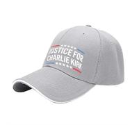 Charlie Kirk A True Patriot Hats, Rest in Peace Tribute Charlie Kirk Hat, Pray Justice Assassination Shooting Hero Cap for Men Women (Gray 2)