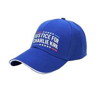 Charlie Kirk A True Patriot Hats, Rest in Peace Tribute Charlie Kirk Hat, Pray Justice Assassination Shooting Hero Cap for Men Women (Blue 4)