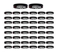 Charlie Kirk A True Patriot Pray Justice Assassination Shooting Hero,Charlie Kirk A True Patriot Rubber Bracelets for Merchandise Gifts Outfit Accessories Friendship Birthday Christmas