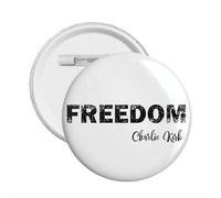 Charlie Kirk A True Patriot Pray Justice Assassination Shooting Hero Freedom Merch Brooch Pin, Rest In Peace Charlie Kirk Button in Loving Memory Pins Fly High Badges for Men Women (White D 10pcs)