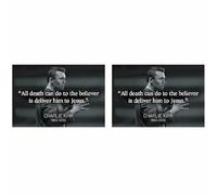 Charlie Kirk All Death Can Do to The Believer is Deliver Him to Jesus Car Stickers, Justice for Charlie Patriotic Political Bumper Stickers Vinyl Decal Car Truck Decoration (2Pcs)