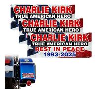 Charlie Kirk American Hero Stickers - Memory Memorial 2025 Car Truck Window Vinyl Decal Laptop Rest in Peace