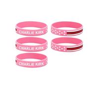 Charlie Kirk Bracelet for Women Man, Memorial Merch Patriot Pray Freedom Silicone Bracelets Rubber USA True Turning Point Jewelry Gift, One Size, Silicone, no gemstone