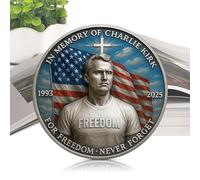 Charlie Kirk Commemorative Coin, Charlie Kirk shooting1 Merch, Collectible Souvenir Memorial Coin, Freedom & Challenge Coin1, American Flag Keepsake for Men, Patriots