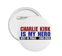 Charlie Kirk Is My Hero Round Badge button Pins Badge Brooch Decoration for Hat Bags Clothes