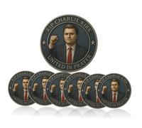 Charlie Kirk Memorial Coin, 1993-2025 Commemorative Coin for Fans, A Memory of Charlie Kirk, Comemorative RIP CharlieKirk Memorial(7pcs)