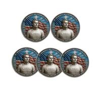 Charlie Kirk Memorial Coin, 1993-2025 Commemorative Coin for Fans, A Memory of Charlie Kirk, Tribute to Young Hero and Conservative Leader(6pcs)