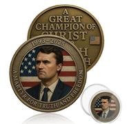 Charlie Kirk Memorial Coin, Young Hero Charlie Kirk 1993-2025 Memorial Coin, Tribute to Young Hero and Conservative Leader, Collectible Souvenir Memorials Coins(C)
