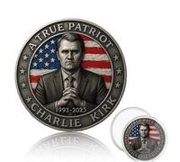 Charlie Kirk Memorial Coin, Young Hero Charlie Kirk 1993-2025 Memorial Coin, Tribute to Young Hero and Conservative Leader, Collectible Souvenir Memorials Coins(A)
