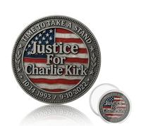 Charlie Kirk Memorial Coin, Young Hero Charlie Kirk 1993-2025 Memorial Coin, Tribute to Young Hero and Conservative Leader, Collectible Souvenir Memorials Coins(D)