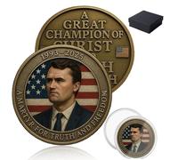 Charlie Kirk Memorial Coin, Young Hero of US 1993-2025 Memorial Coin for Charlie's Fans, Truth & Freedom Tribute for Fans, Collectible Souvenir Memorials Coins (Style A)
